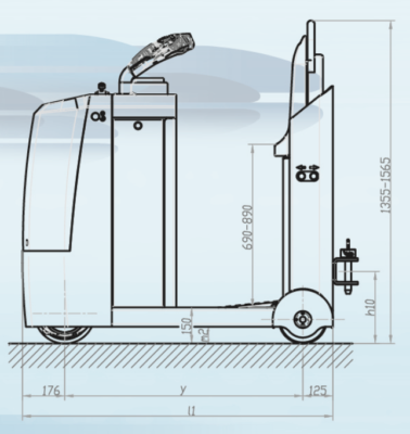 Xe nâng đầu kéo điện 3 - 5 tấn ( bản vẽ) 