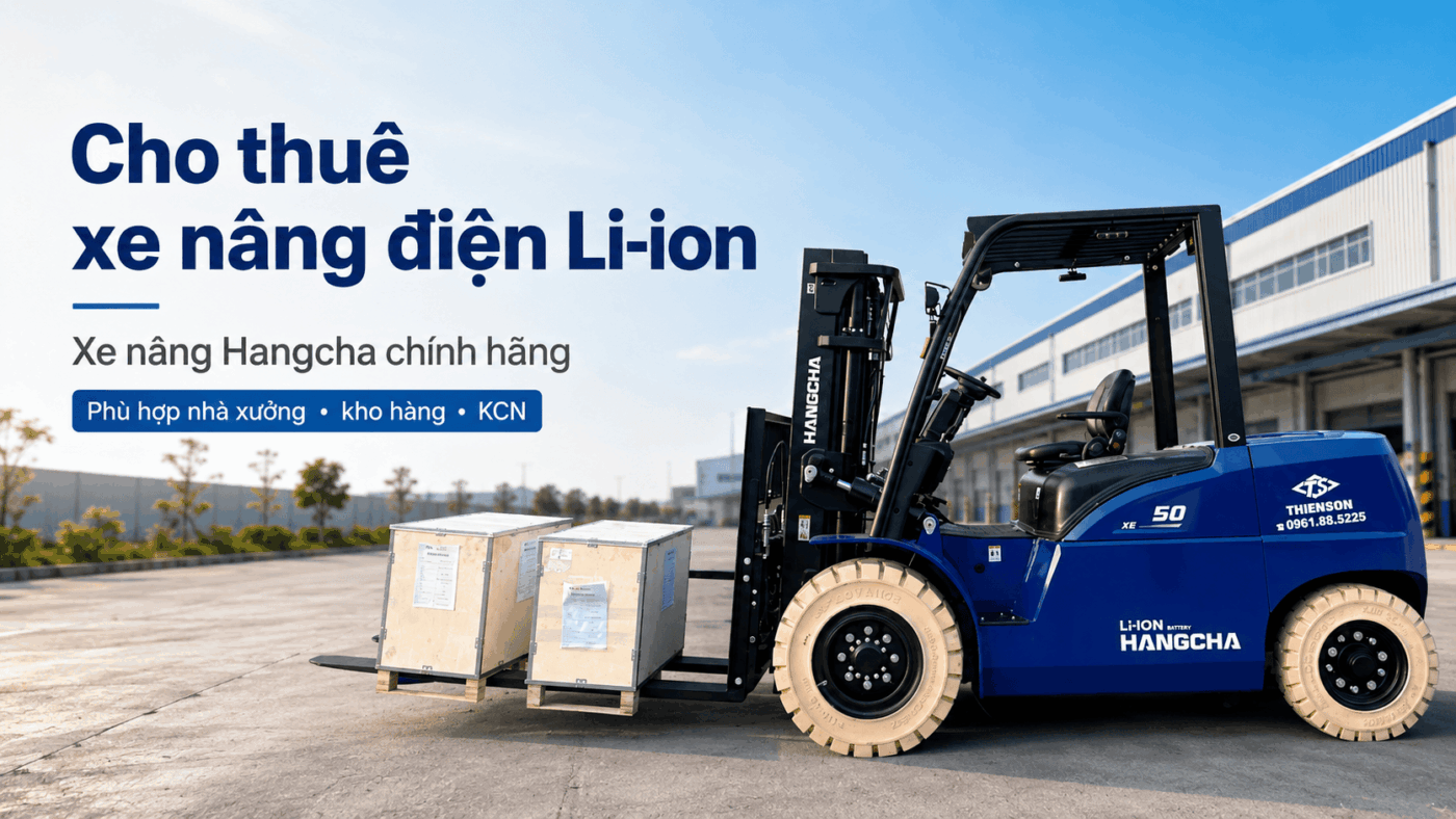 Cho thuê xe nâng điện Li- ion (1)